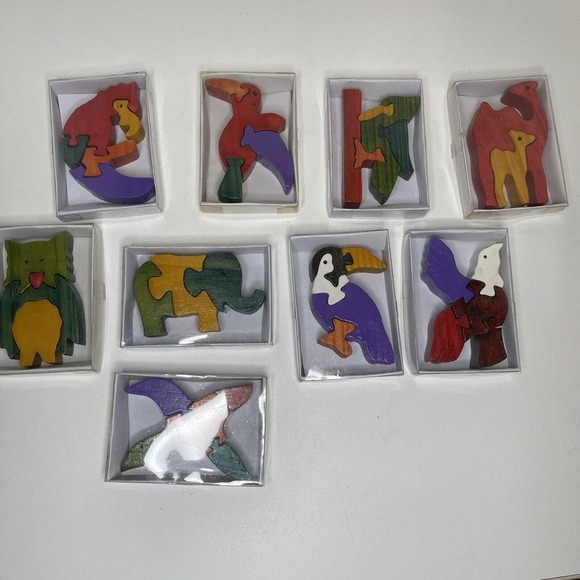 Animal Jigsaw Puzzles Wood Small 9 Puzzles